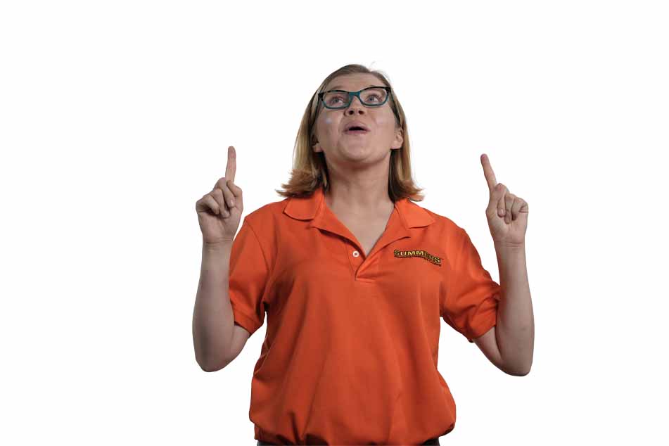 pointing up