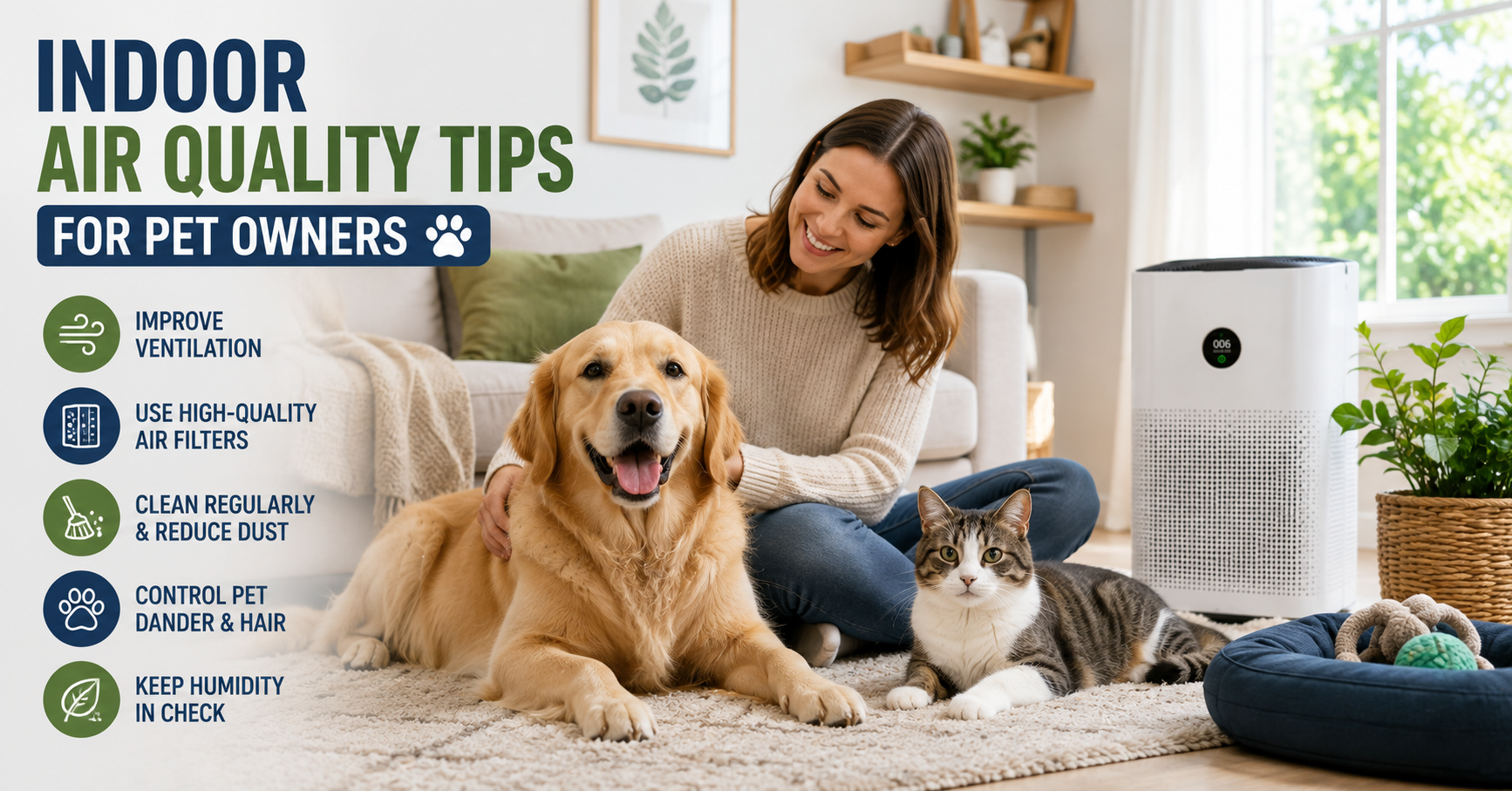 indoor air quality tips for pet owners
