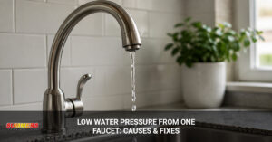 low water pressure from one faucet