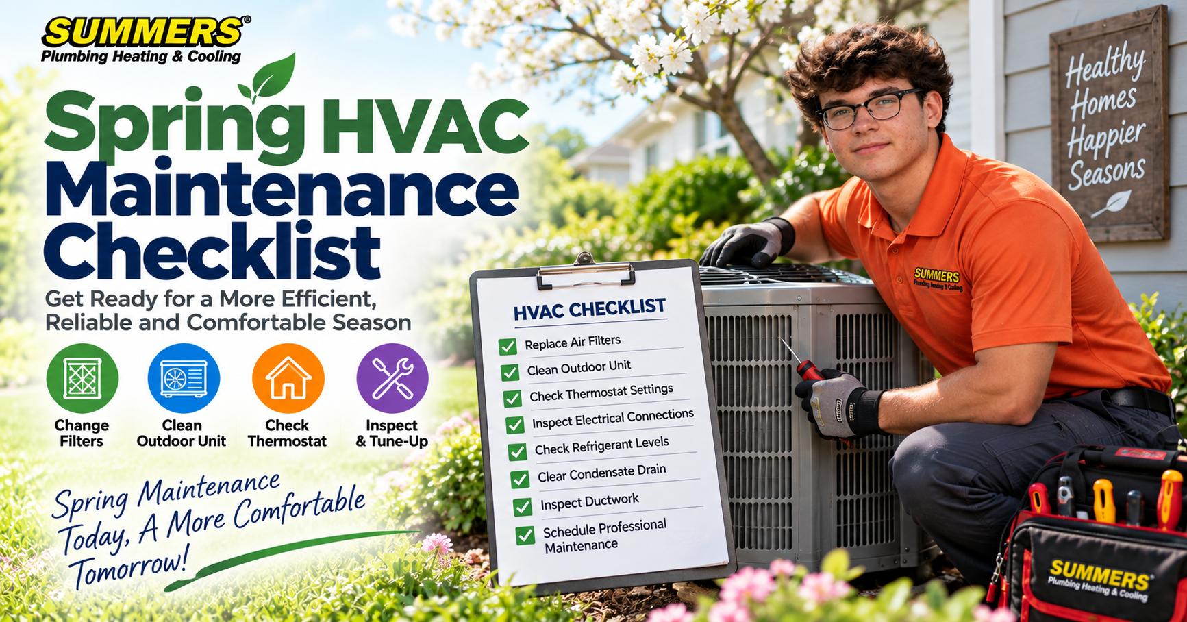 spring HVAC maintenance checklist