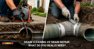 drain cleaning vs drain repair
