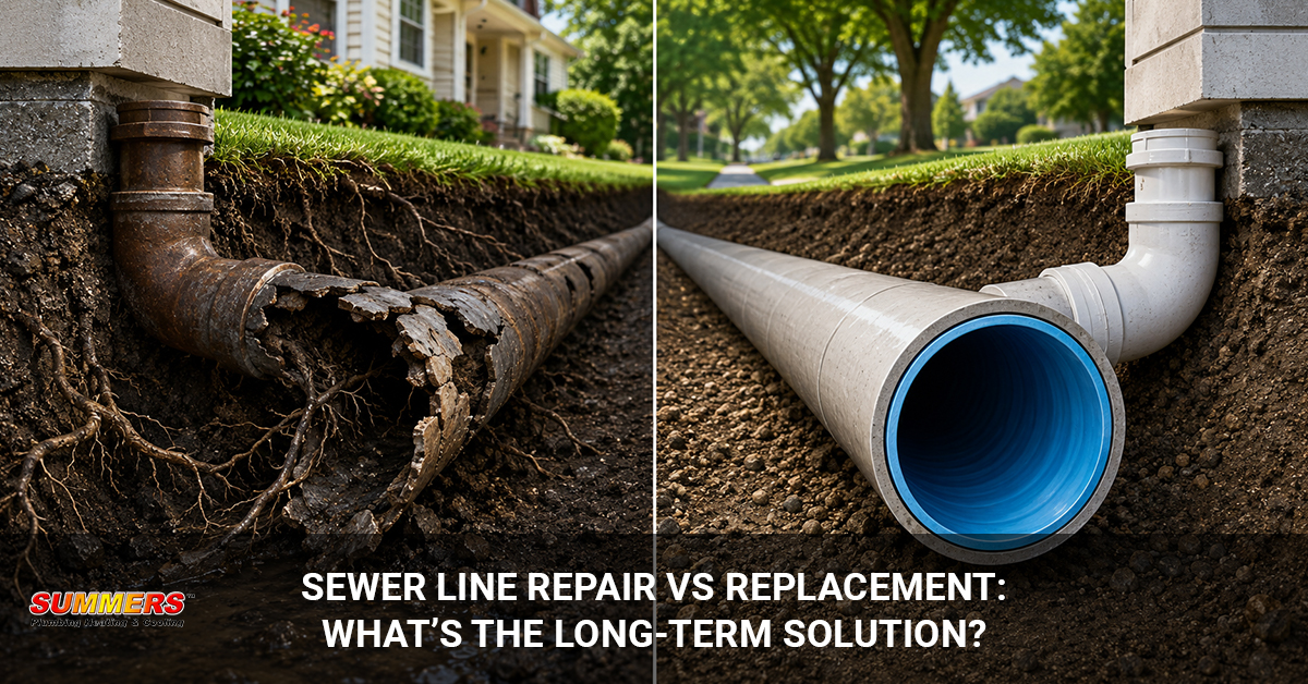 sewer line repair vs replacement