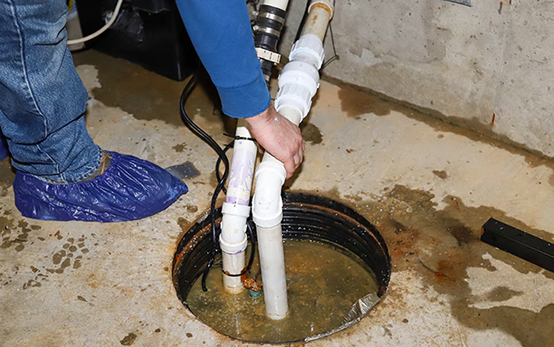 sump pump in basement