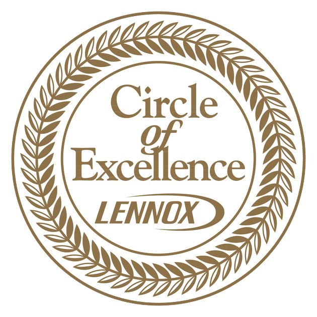 Lennox Circle of Excellence 2021 dealer award earned by Summers Plumbing, Heating & Cooling