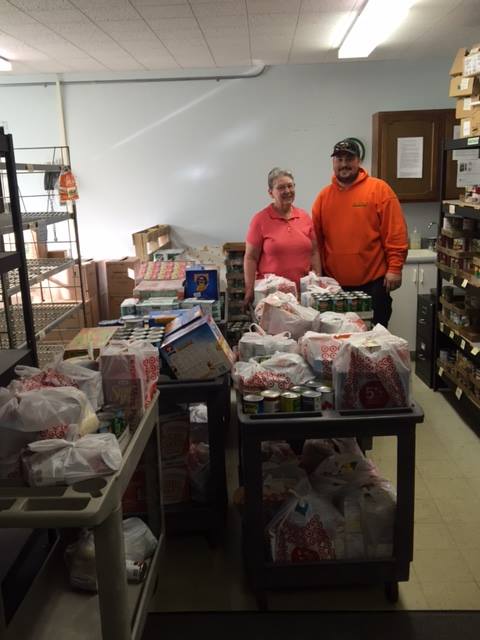 Dayton Delivers Donations to the Feeding Friends Food Pantry