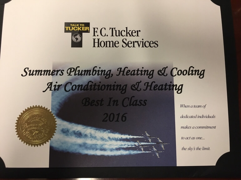 Summers plumbing heating cooling receives two awards