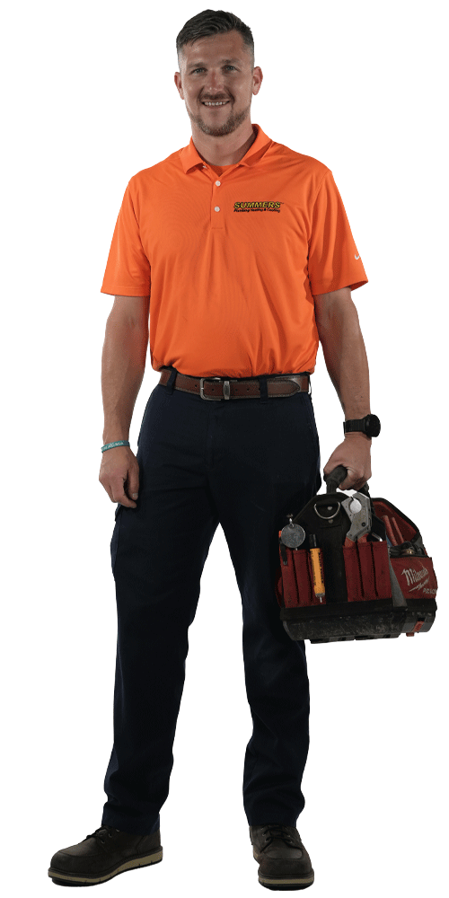 summers technician standing with tools