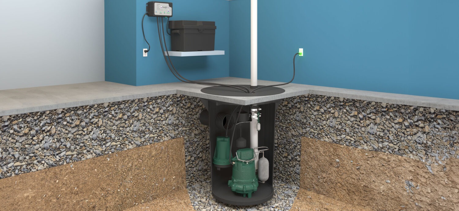 install sewage ejector pump